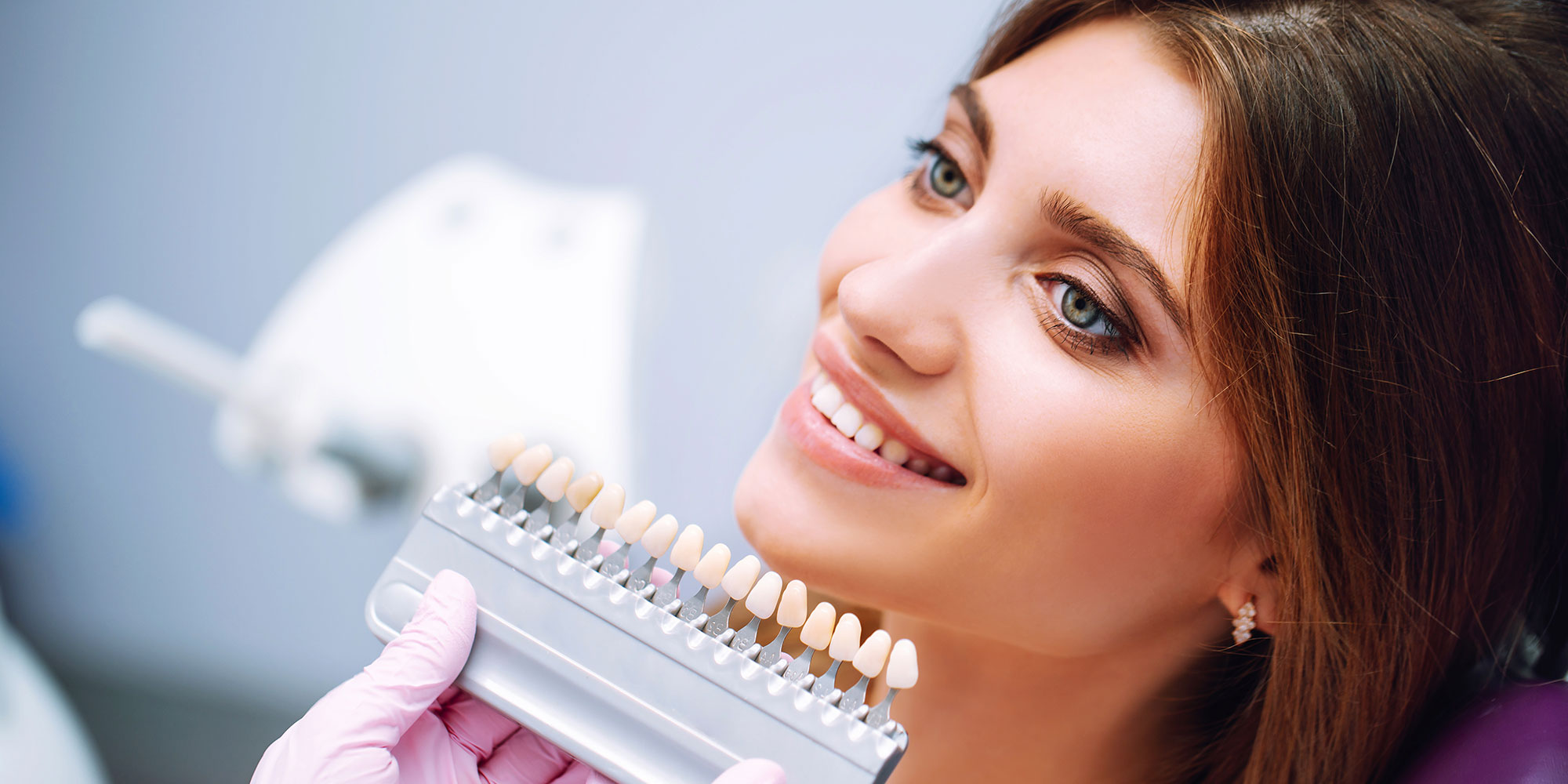 lady getting fit for veneers
