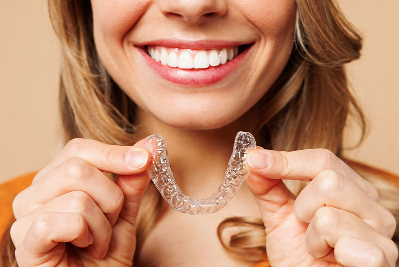 close up of invisaligner